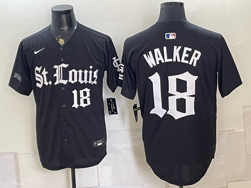 Men 2026 St.Louis Cardinals #18 Walker black Nike MLB Jersey 0826003->st.louis cardinals->MLB Jersey